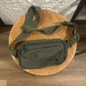 Olive Green Nylon Belt Bag